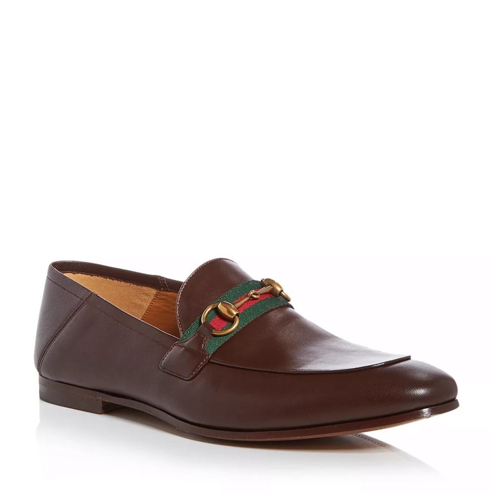 Gucci - Men's Leather Web Horsebit Loafers